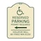 Signmission Modern Isa Connecticut Reserved Parking Permit Required Violators Fin Alum, 24" x 18", TG-1824-23873 A-DES-TG-1824-23873 - alternate 1